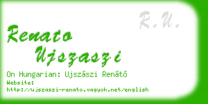 renato ujszaszi business card