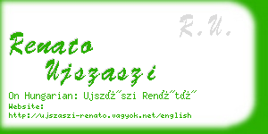 renato ujszaszi business card